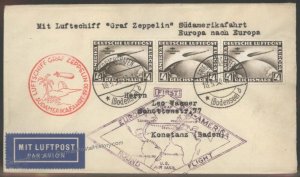 Germany 1930 Graf Zeppelin SAF Si57P 4RM South America Round Trip Flown C 103433