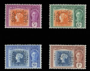 Mauritius #225-228S (SG 266-269s) Cat£180, 1948 Centenary of the First Mauri...