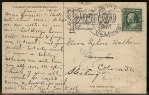 USA 1912 Redcliff Graylin Colorado Cover R5 DPO Double 4-Bar Christmas 94287