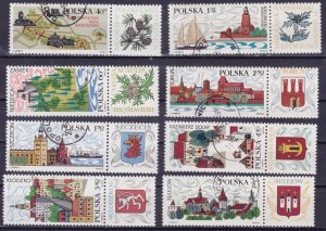Poland, 1969, Tourism, Landmarks, Castles, Mi#1916-23, used/cto,++