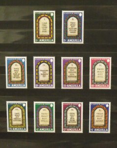 8696   Anguilla   MNH # 526-535   Ten Commandments      CV$ 14.15