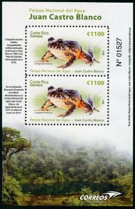 HERRICKSTAMP NEW ISSUES COSTA RICA Sc.# 688a National Parks 2017 - Frogs S/S