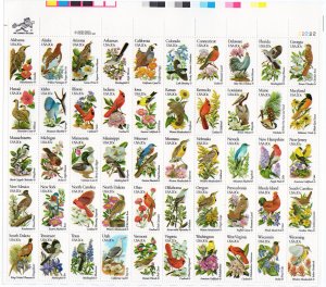 Scott #1953A-2002Ac State Birds and Flowers Full Sheet of 50 Stamps - MNH