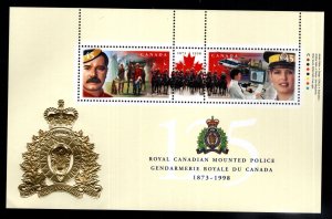 CANADA Scott 1737b  Royal Canadian Mounted Police sheet MNH** embossed emblem