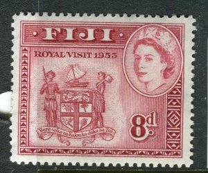 FIJI; 1953 early QEII issue fine Mint MNH 8d. value