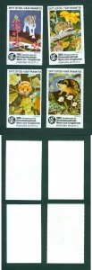 Sweden. 4 Poster Stamp. RBU. Federation. MNG. Hare, 2-Mice's, Lemming,