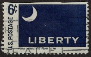 Scott 1345 Fort Moultrie Flag - used, flawed