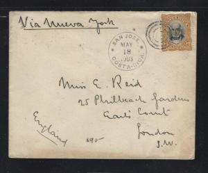 COSTA RICA  (PP2404B) 1903  10C COVER TO ENGLAND