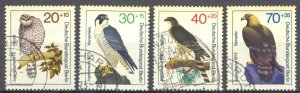 Germany Berlin Sc# 9NB97-9NB100 Used 1973 20+10pf-70+35pf Birds