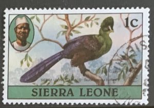 SIERRA LEONE 1980 BIRDS DEFINITIVES 1cent SG622 FINE USED
