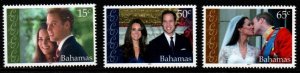 BAHAMAS SG1584/6 2011 ROYAL WEDDING MNH