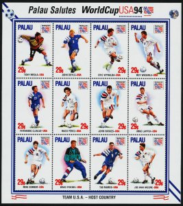 Palau 346-8 MNH Sports, World Cup Soccer, Flags