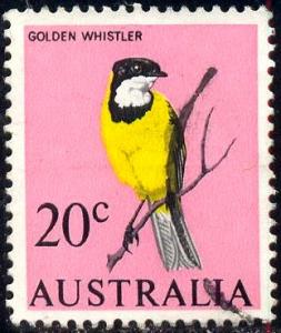 Bird, Golden Whistler, Australia stamp SC#408 used