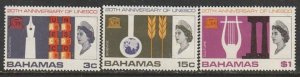 1966 Bahamas - Sc 249-51 - MH VF - 3 single - UNESCO