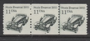 Scott #  2131  unused  OG  MNH  Plate # 3  coil  line strip of 3