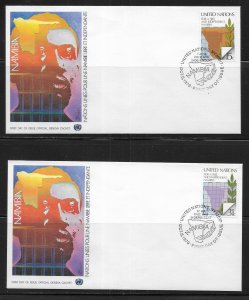 United Nations NY 312-13 Namiba Geneva Cachet FDC First Day Cover