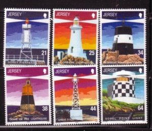 Jersey Sc 923-928  1999  Lighthouses stamp set mint NH