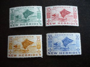 Stamps - New Hebridies - Scott# 66-69 - Mint Never Hinged Part Set of 4 Stamps