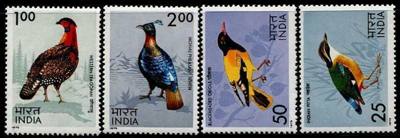 HERRICKSTAMP INDIA Sc.# 656-59 NH Birds Stamps