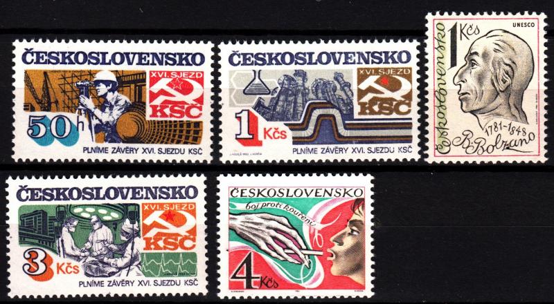 Czechoslovakia 2352, 2383, 2473-7 mlh sets
