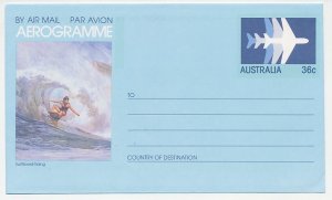 Postal stationery Australia Surf Board Riding