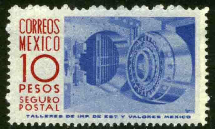 MEXICO G14, $10Pesos 1950 Definitive 1st Printing, wmk 279. MINT, NH. F-VF.