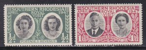 Southern Rhodesia # 65-66, Royal Visit, Mint NH, 1/2 Cat.