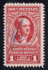 R667 1 Dollar L. Woodbury, 1954  Documentary stamp used F-VF