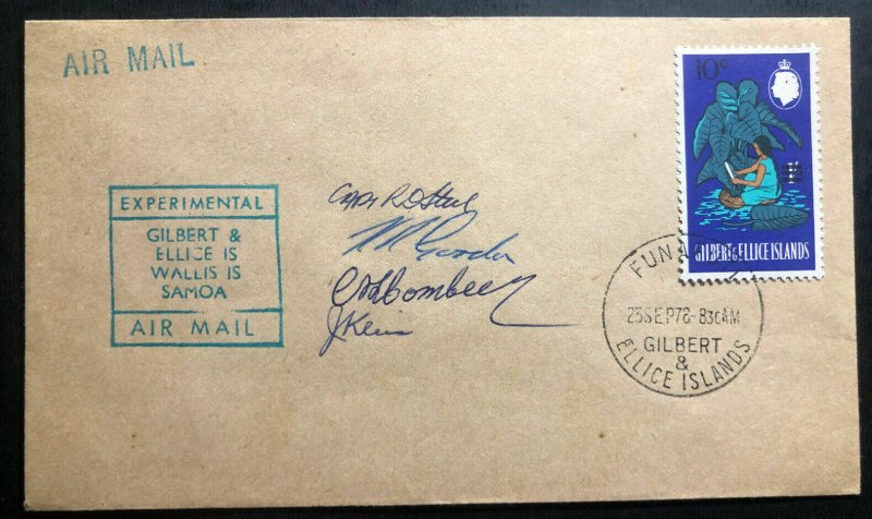 1978 Funafuti Gilbert & Ellice Islands Experimenta Airmail Cover To Western Samo