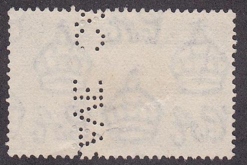 Ceylon Perfin stamp