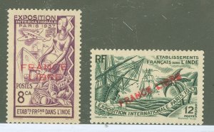 French India #135-136  Single