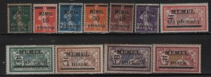 MEMEL 18-29  MINT HINGED SET
