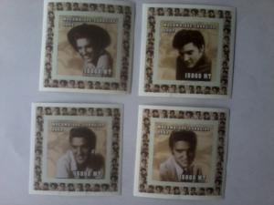 MOZAMBIQUE 4 SHEETS USED DELUXE ELVIS PRESLEY SINGERS ACTORS