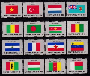 UN New York 325-340 Flags MNH VF