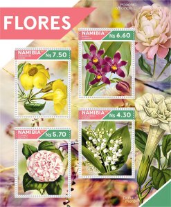 Stamps. Flora, Flowers 2023 year 1+1 sheets  perf Namibia NEW