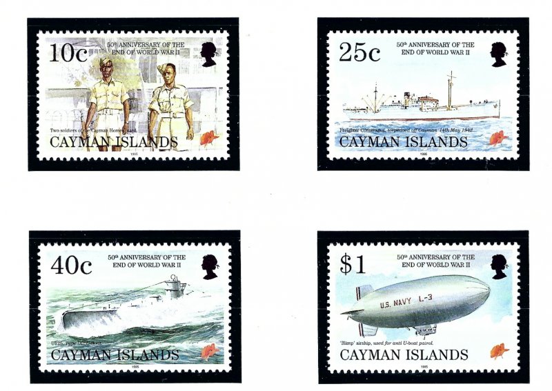 Cayman Is 704-07 MNH 1995 End of WWII Anniversary