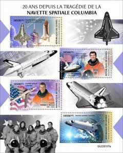 Guinea - 2023 Space Shuttle Columbia Anniversary - 4 Stamp Sheet - GU230157a