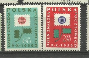 POLAND 1959 - STAMP DAY, MNH