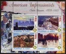 GUINEA- 2003 - Am. Impressionists, C Hassan -Perf 4v Sheet-MNH-Private Issue