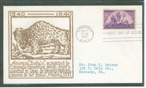 US 898 3c Coronado Expedition of Discovery (single) on an addressed (typed) FDC with an Albuquerque Philatelic cachet.