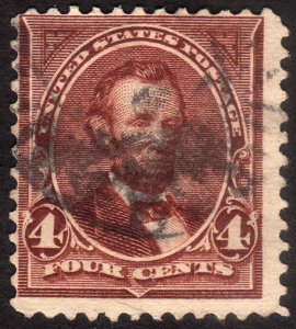 1898, US 4c, Abraham Lincoln, Used, Sc 280a