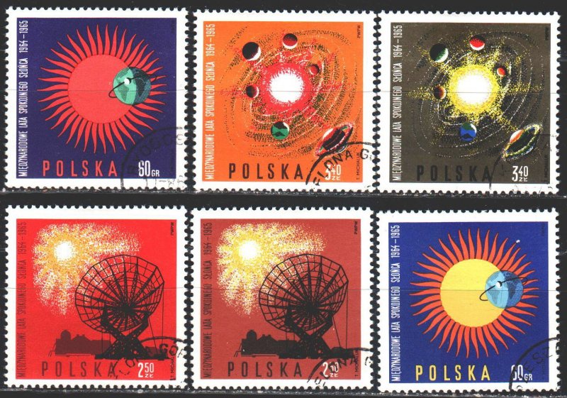 Poland. 1965. 1606-11. Year of the sun, space. USED.