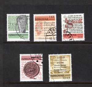 Faroe #65-70,  VF,  Used,   CV $5.15 ....1960018