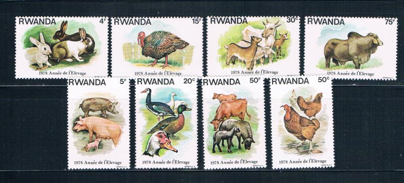 Rwanda 897-904 MNH set Domestic Animals 1978 (R0522)+