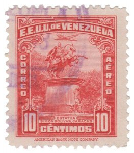 VENEZUELA STAMP 1942 SCOTT # C144. CANCELLED. # 4