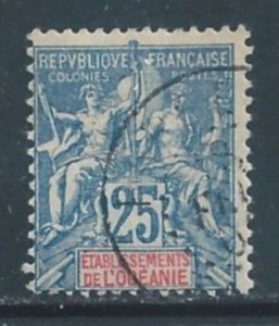 French Polynesia #12 Used 25c Navigation & Commerce Issue