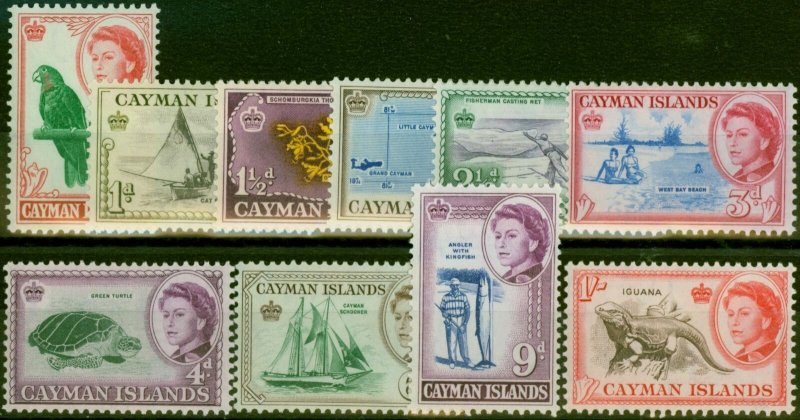 Cayman Islands 1962 Set of 10 to 1s SG165-174 Fine MNH 