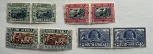 RSA 1938 4 attached pairs MNH OG #B5-8