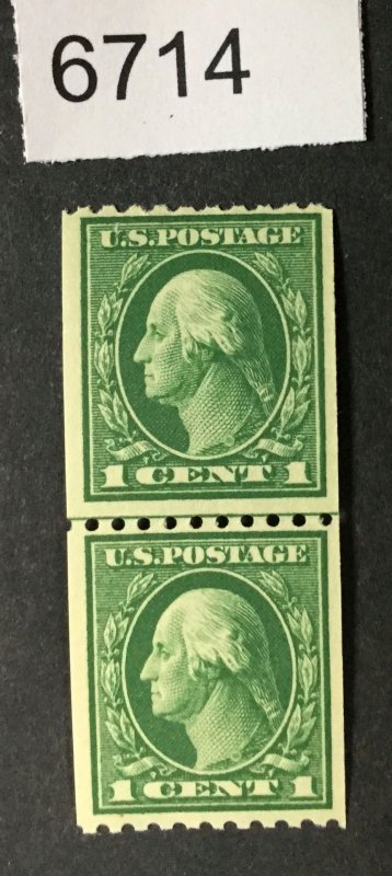 MOMEN: US STAMPS  #441 LINE PAIR MINT OG NH LOT #6714