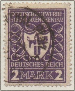 Germany Deutsches Reich Munich Exhibition Weimar Republic 2Mk SG #199 1922